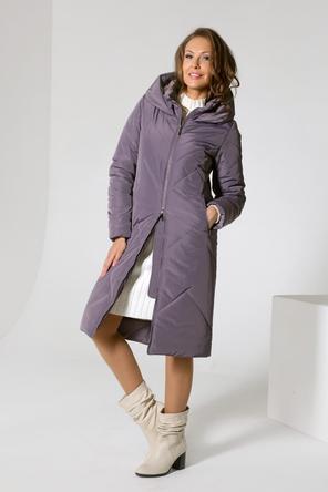 Женское зимнее пальто DW-22402 цвет серо-сиреневый, вид 5