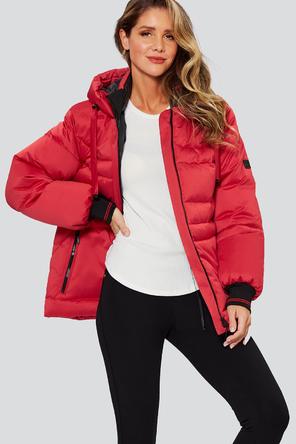 Зимняя куртка с капюшоном Аврора, артикул 2311 цвет красный, vid 5