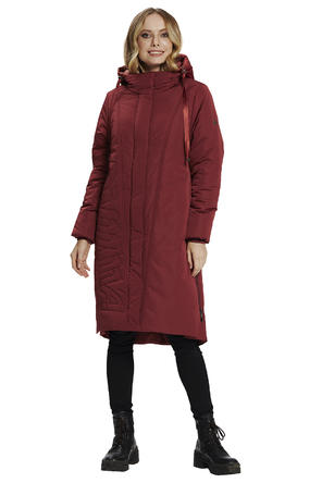 Зимнее пальто с капюшоном DIMMA артикул 2120 цвет кирпичный, фото 1