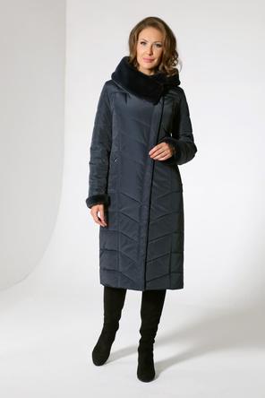 Зимнее пальто DW-22401 цвет темно-синий, фото 3