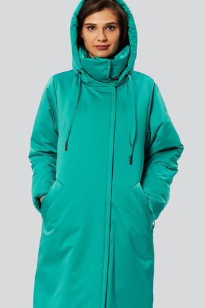 Утепленный плащ с капюшоном Нерида, D'IMMA fashion studio, цвет бирюзовый, фото 5
