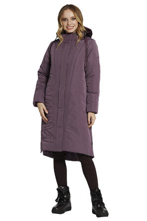 Зимнее пальто с капюшоном DIMMA артикул 2120 цвет сиреневый, фото 1