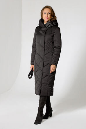 Зимнее женское пальто DW-22405, цвет черный, вид 3