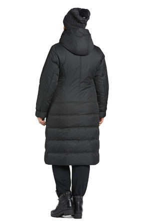 Зимнее пальто с капюшоном Димма артикул 2017 цвет черный