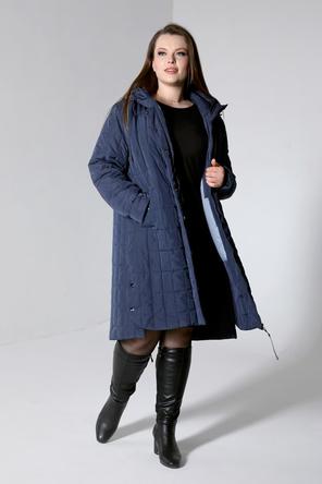 Длинное зимнее пальто DW-22419, цвет темно-синий vid 5