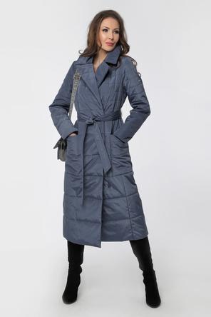 Женское стеганое пальто DW-22317, цвет серо-синий, фото 05