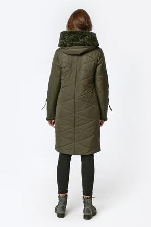 Зимнее пальто с мехом DW-21410, цвет темно-хаки, вид 4