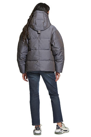 Зимняя куртка с капюшоном Димма артикул 2114 цвет сиреневый вид 4