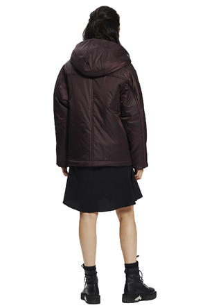 Зимняя куртка женская с капюшоном Димма артикул 2117 цвет баклажан, вид 4
