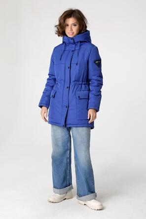 Зимняя женская куртка с капюшоном, цвет синий, фото 1