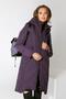 Длинное стеганое пальто DW-22412 на зиму, цвет темно-фиолетовый, фото 5