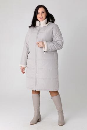 Зимнее пальто DW-23421 Dizzyway, цвет светло-серый, вид 1
