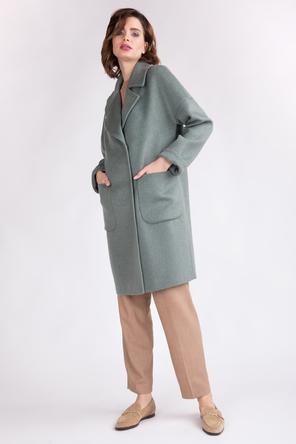Пальто женское арт. ES-4-8023/11 , Электрастайл , цвет серо-зеленый, вид 2