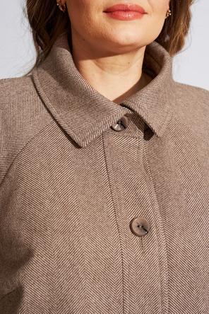 Пальто с поясом Лайза от D'imma, арт: DI-2366, цвет коричневый, обзор 4