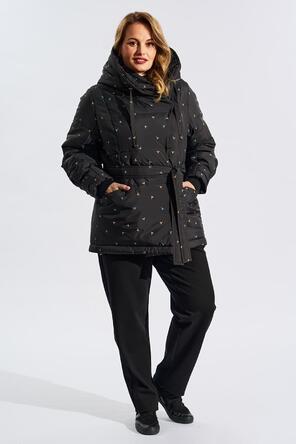 Зимняя куртка с капюшоном Берти артикул 2405 цвет черный, foto 1