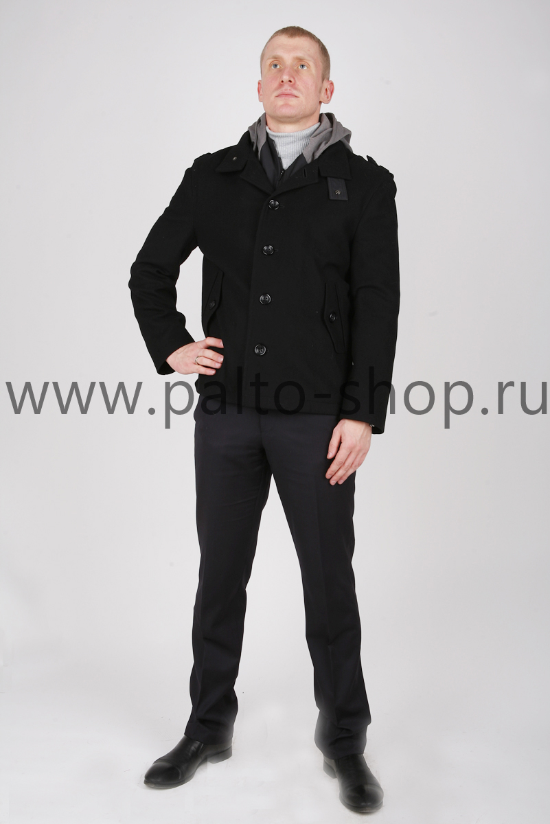 Пальто с капюшоном мужское фирма Амулет арт.971