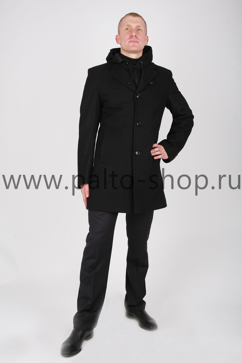 Пальто с капюшоном мужское фирма Амулет арт.994