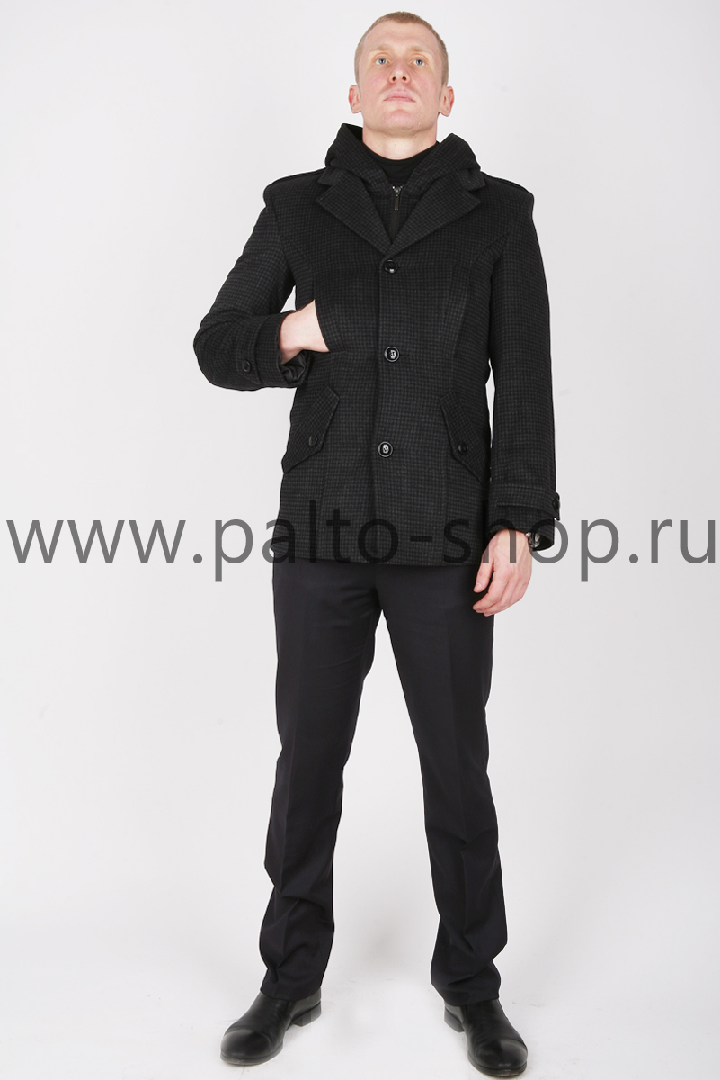 Пальто с капюшоном мужское фирма Амулет арт.998