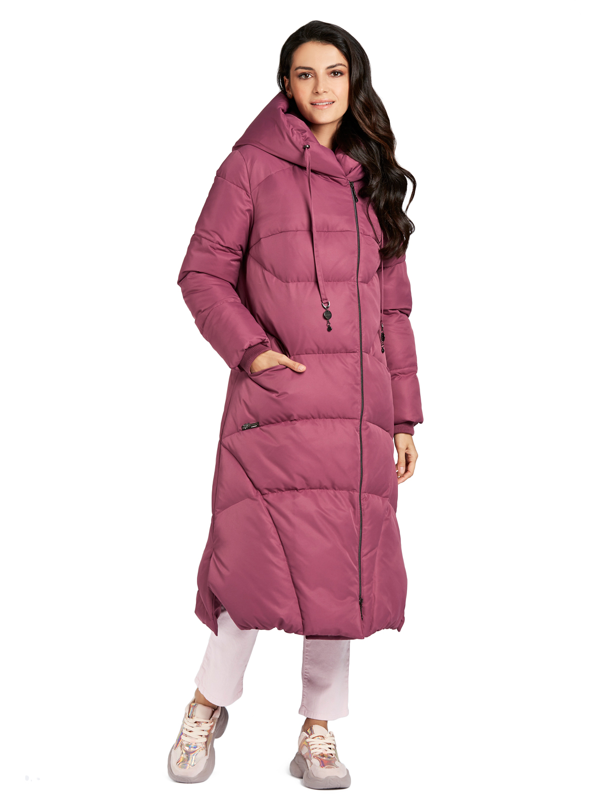Женское зимнее пальто с биопухом