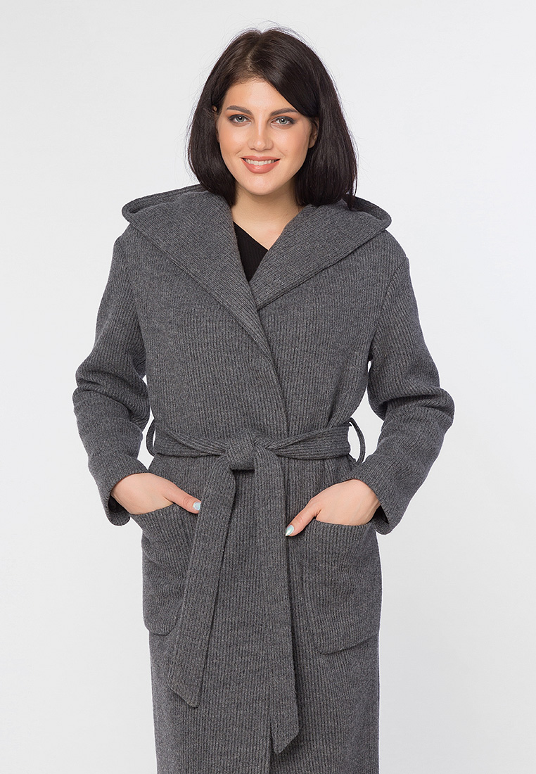 Аэтг пальто. Трикотажное пальто женское с капюшоном. DDSHOP пальто.