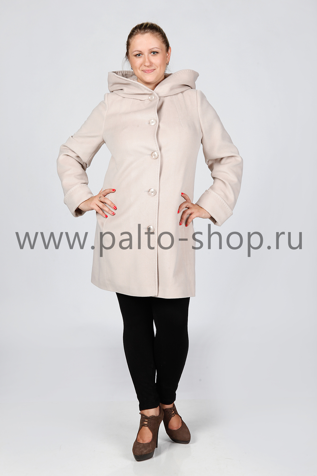 Пальто с капюшоном Николь, цвет Молочный, Valery 2000