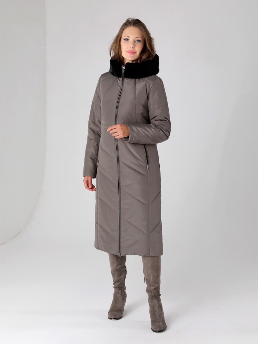 Зимнее пальто с мехом DW-23409 , Dizzy way